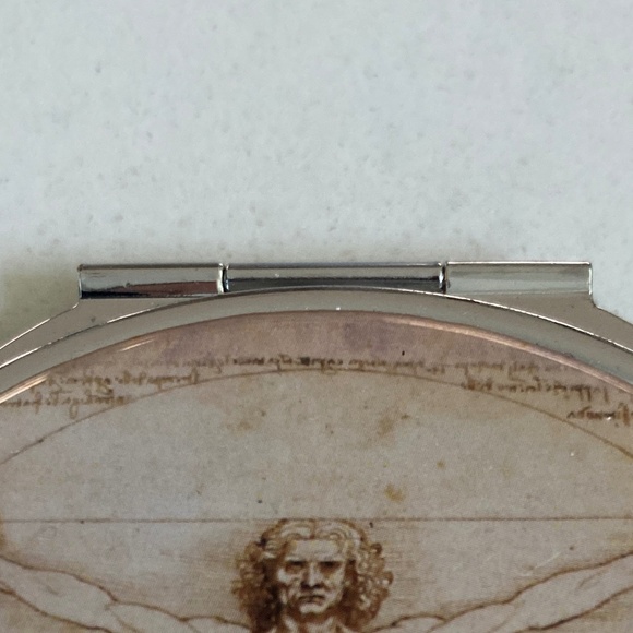 Vintage Compact Mirror Da Vinci Vitruvian Man - Picture 8 of 9